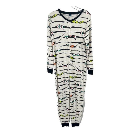Old Navy One Piece Haloween pajamas Adult Size Large Eye Ball Print - Picture 1 of 6